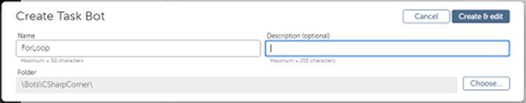 How to use For loop in Automation Anywhere